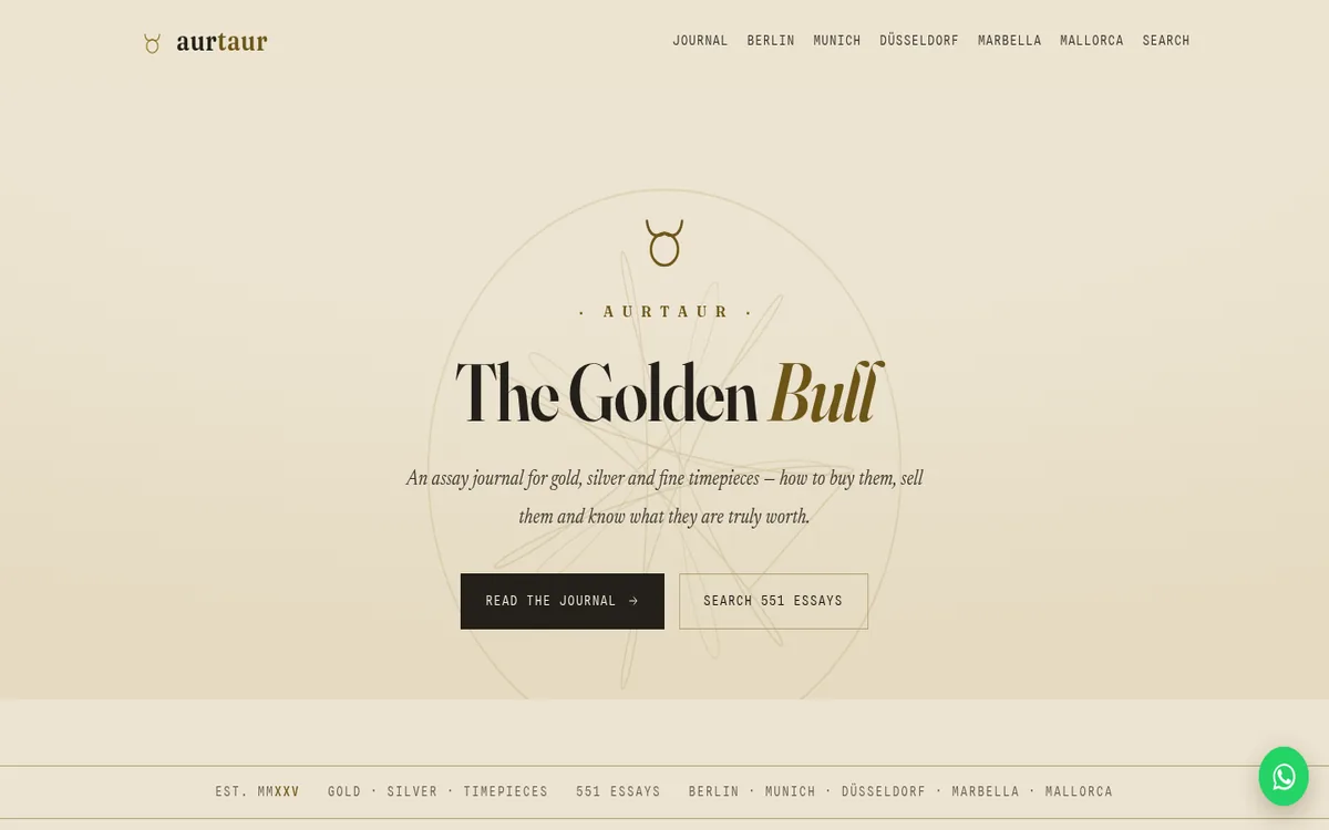 Home page of aurtaur with the essay The Golden Bull